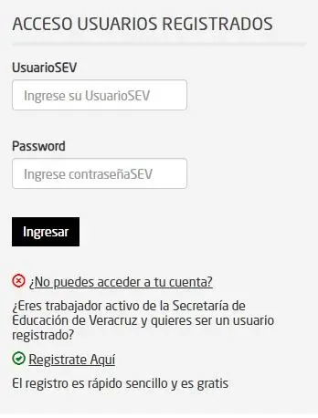 Acceder al portal web de la SEV